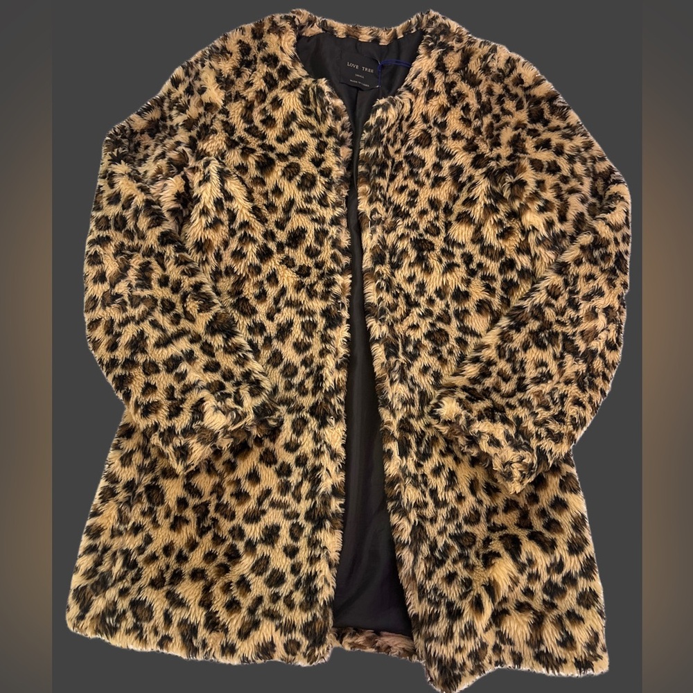 Animal print coat